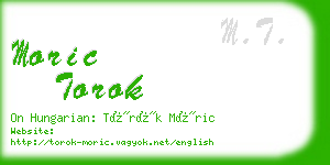 moric torok business card